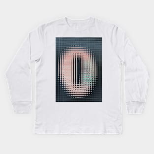 CAPITAL LETTER O. BLURRED but BOLD UPPER CASE Kids Long Sleeve T-Shirt